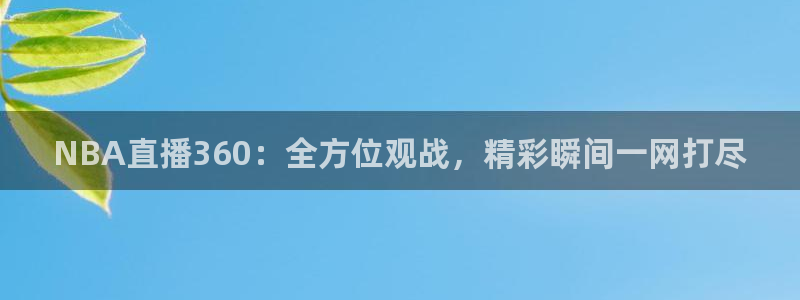 360体育无插件直播高清：NBA直播360：全方位观战，精彩瞬间一网打尽